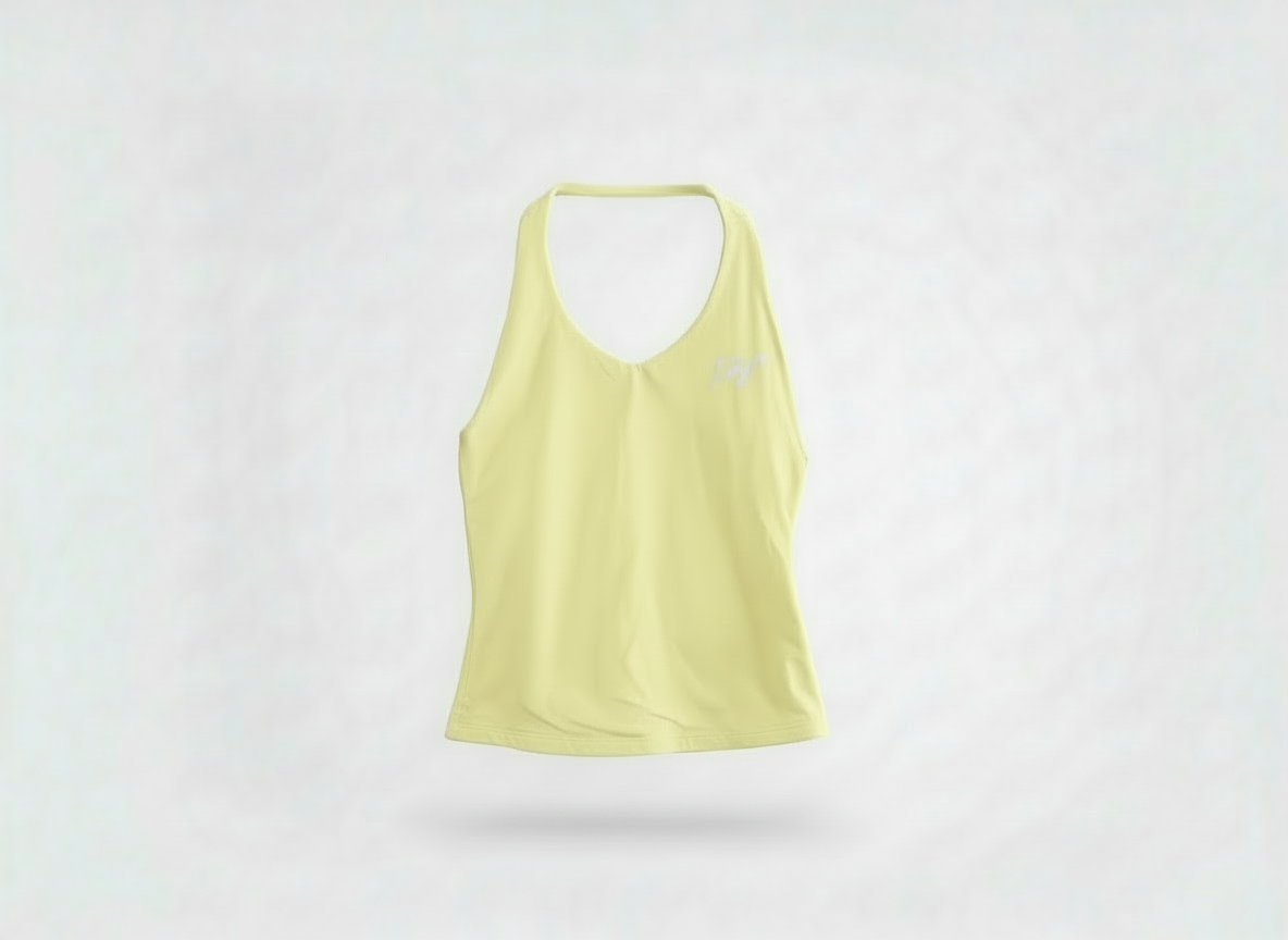 Pastel Yellow Girls Halter Top | Girls Activewear Australia