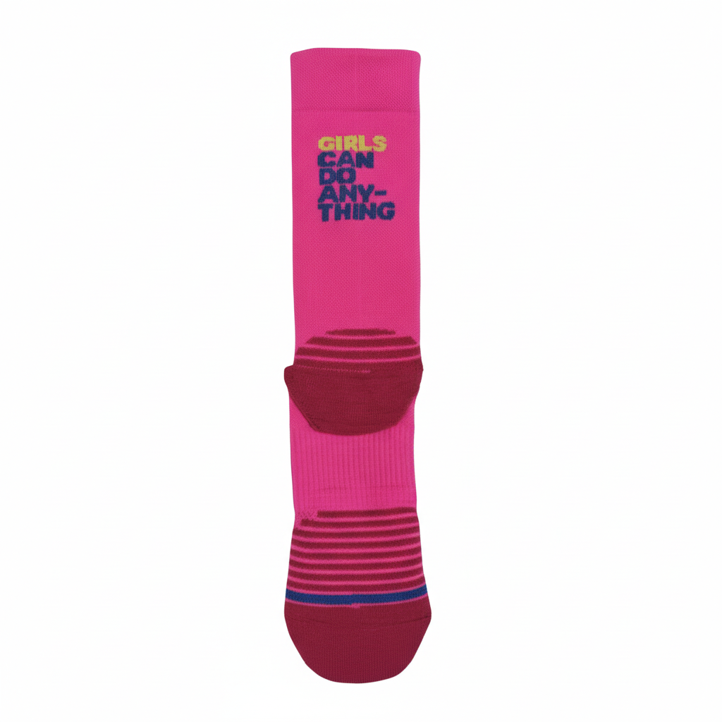 Hot pink girls running socks by Twyn Active