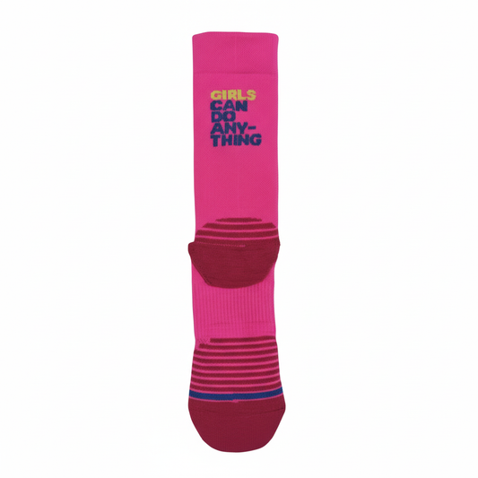 Hot pink girls running socks by Twyn Active
